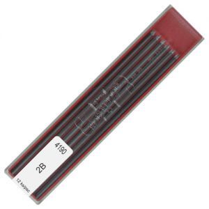Grafity do ołówków automatycznych Koh-i-Noor, 2mm, 2B, 12szt
